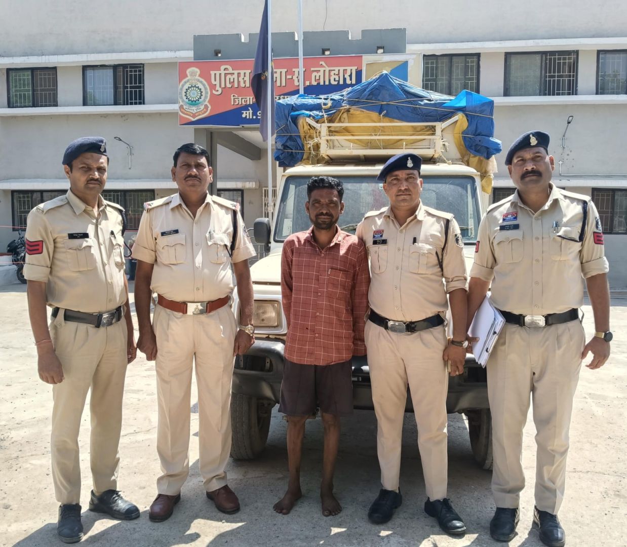 पीकअप वाहन चोरी का खुलासा, आरोपी भूपेन्द्र मण्डावी गिरफ्तार, चोरी की वाहन बरामद